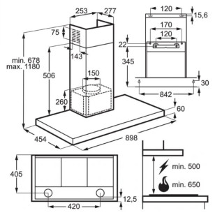 Electrolux 伊萊克斯 LFT769X 90厘米 720m³/h 煙囪式抽油煙機